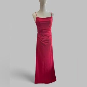 Red Backless Full Length Zara Maxi Dress